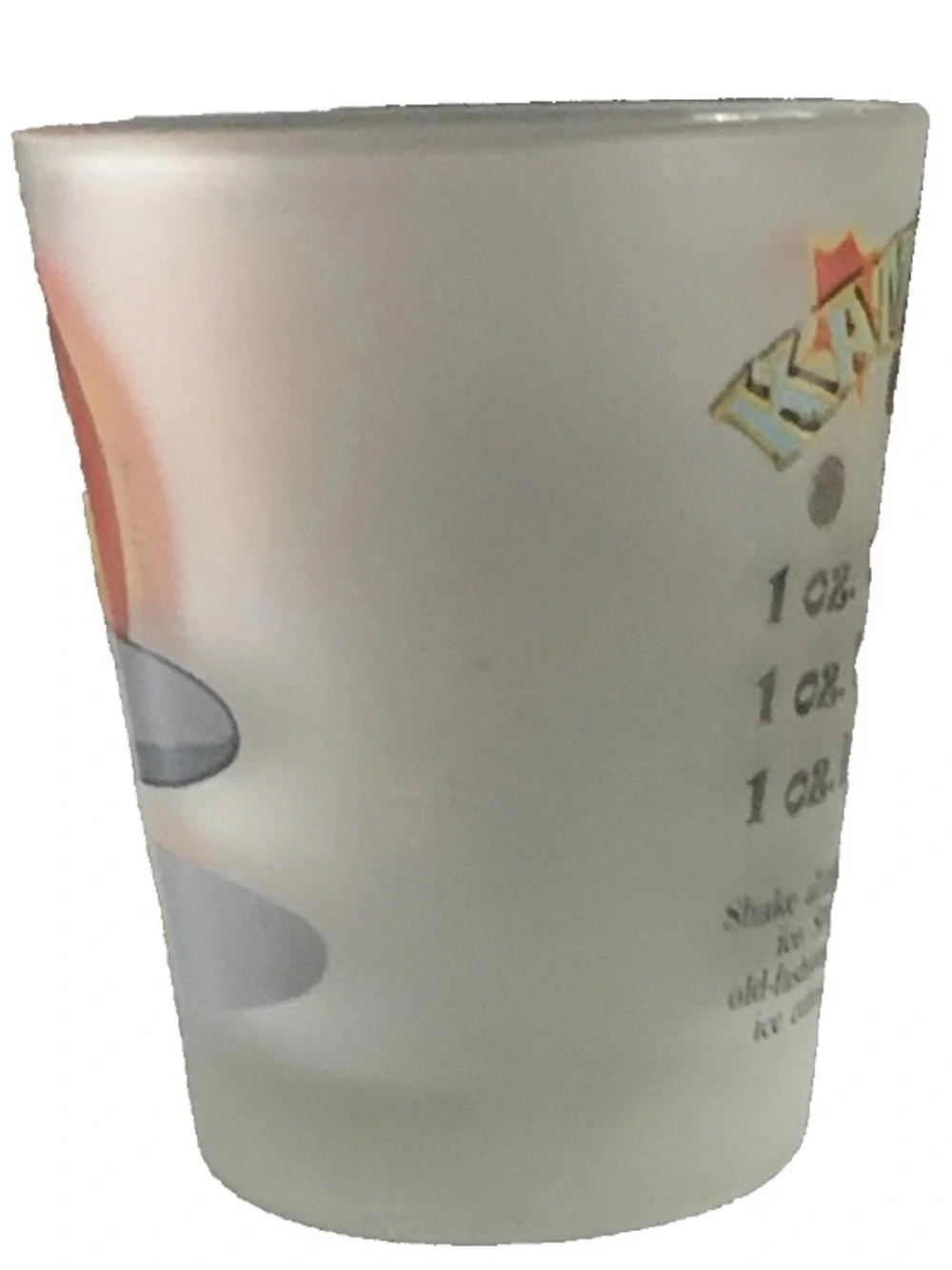 Vintage Bermuda Kamikaze Recipe Shot Glass Shotglass